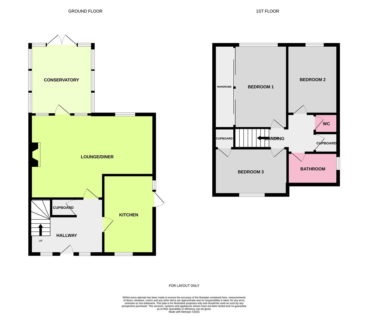 Floor Plan | House - Semi-Detached | Raleigh Crescent, Goring-By-Sea, Worthing | Sold - Subject to Contract